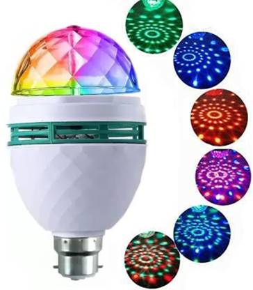 Hiru Rotating Crystal Magic Light Night Lamp- Party/Home Decoration Multi Color LED Single Disco Ball