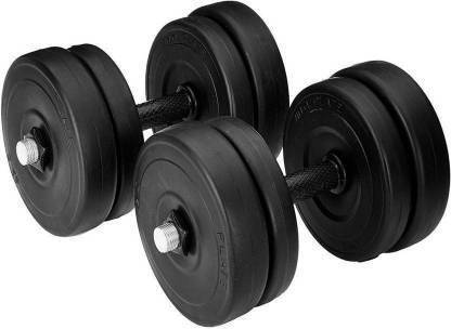 lifecare products (4 * 2.5kg) PVC Plates + 2 RODS Adjustable Adjustable Dumbbell