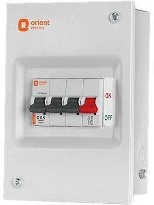 orient electric limited Orient Distribution Board DB SPN 4 Way Double Door (White) 301SDDRG04T MCB