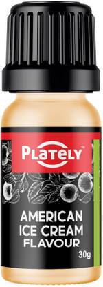Plately Food Flavour - American Ice Cream (30g x 1 Bottle) American Ice Cream Liquid Food Essence