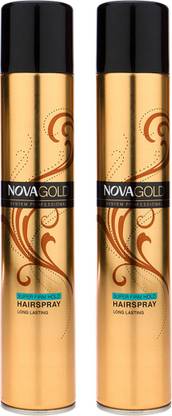 NOVA GOLD Super Firm Hold, 400ml each, PACK OF 2 Hair Spray