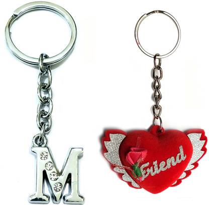 Meeko.com Best friend and Letter M keyring 09 Key Chain