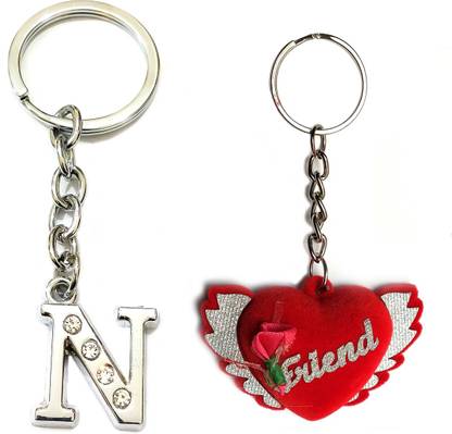 Meeko.com Best friend and Letter N keyring 010 Key Chain