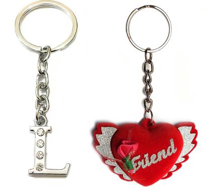 Meeko.com Best friend and Letter L keyring 08 Key Chain