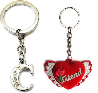 Meeko.com Best friend and Letter C keyring 02 Key Chain