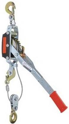 A&S TOOLSHOP 2-Ton Rachet Come Along Hand Winch - Portable Heavy-Duty Power Cable Puller Tool with 2 Hooks Lever Tool