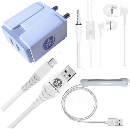 OTD Wall Charger Accessory Combo for Karbonn Aura Sleek 4G, Karbonn Aura Sleek Plus, Karbonn K9 Kavach 4G, Karbonn K9 Music 4G