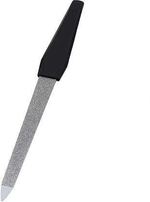 Verceys Nail File 7 inch Double Sided File Buffer for Gentle Precise Nail Shaping, Washable Stainless Steel Permanent Surface for Home or Travel Pedicure Manicure Kit