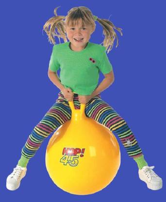 WOO4DONE Fitness Hopper Ball Cartoon Hop Jump Exercise Ball Toy with Handle Inflatable Sit Bouncing Ball Early Educational Toy for Children Kids Toddlers