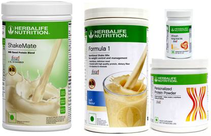Herbalife Nutrition Formula 1 Shake Kulfi And Shakemat e & Protein 200 gm With Afresh Lemon 50 gm Plant-Based Protein