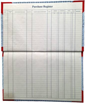 UNIQUE PROFESSIONAL PURCHASE REGISTER 1-Part PURCHASE BOOK