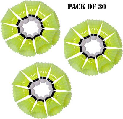 raj enterprises 30 shuttles combo Nylon Shuttle  - Green