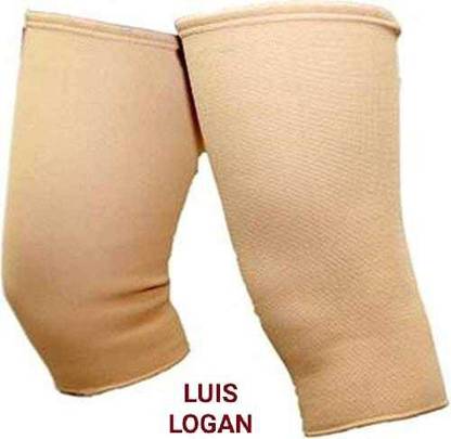 LUIS LOGAN Knee Cap Support & Braces for Non-Slip Silicone Gel for Running Sports( BEIGE,L) Knee Support
