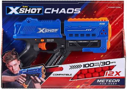 Zuru X-Shot Chaos Meteor S1 1Blaster 12 Dart Guns & Darts