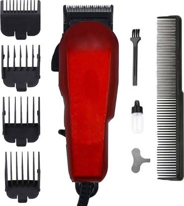 JVA Heavy Duty Super Quality Motor Trimming Kit for Professional Use Adjustable Trimming Range Corded Trimmer Continuous Runtime : 90min for Beard, Hair Body groom with all Cutting Accessories For Salon & Self Purpose Grooming Kit 90 min  Runtime 4 Length Settings