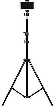 inayat W177 Portable 7 Feet (84 Inch) Long Tripod Stand with Adjustable Mobile Clip | 360-degree Rotate Head Tripod