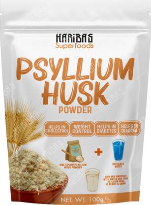 HARIBAS Superfood 100gm Psyllium Husk Powder (Bhusi),Fiber Supplement (Sat isabgol)