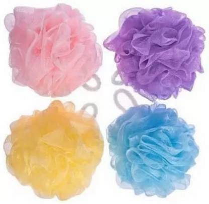 AGS MART LUXURY ROYAL SPONGE, shower sponge, Body Back Scrubber Bath Washer For Dead Skin Removal (Multicolor) (Body Scrubber) PACK OF 4