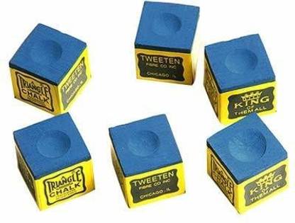 HR Group Snooker And Pool Chalk Blue 6 Pcs Cue Chalk