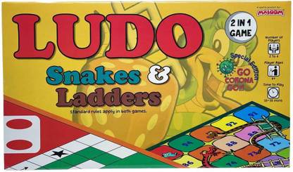 Masoom Ludo, Snakes & Ladders | 2 in 1 Board Game | Play Together with Family & Friends Strategy & War Board Game