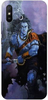 PRATEEKSH Back Cover for Redmi 9i SHIVA, SHANKAR, ANGRY, SHIV, WARRIOR SHIVA, PAINTING ART, GOD