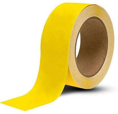 MM WILL CARE PVC Tape PVC Electrical Insulation YELLOW Tape 50 MM Wide x 60 Meter(Floor Marking Tape)