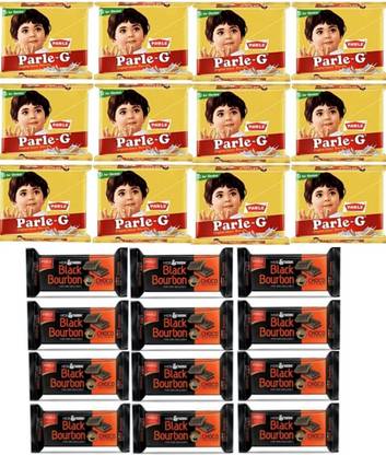 PARLE G and black Bourbon biscuit combo pack Plain Biscuit
