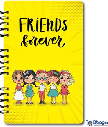 CREATIVE CONVERT Friends Forever Soft Cover A5 Diary Single Line 160 Pages