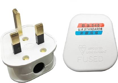 WOWSOME 3 Pin AC Electrical Power Wiring Male Fused Plug Socket Detachable Extension Cord Connector Adapter Rewireable UK Plug 13A 250V plug with Fuse, Used in: Ireland, Cyprus, Malta, Malaysia, Singapore, Hong Kong Three Pin Plug