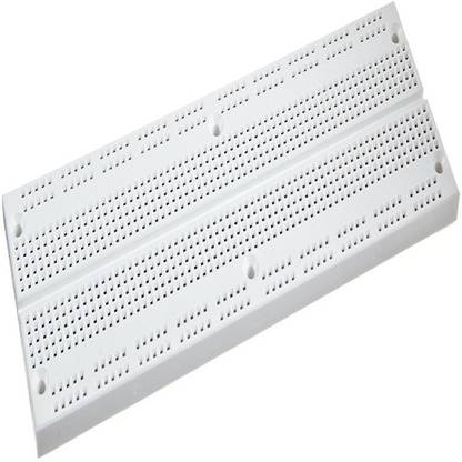 TRUSTECH High Quality Nickel Plated 840 Points Bread Board or Solderless Piecesb Circuit Test Board, White Electronic Components Electronic Hobby Kit