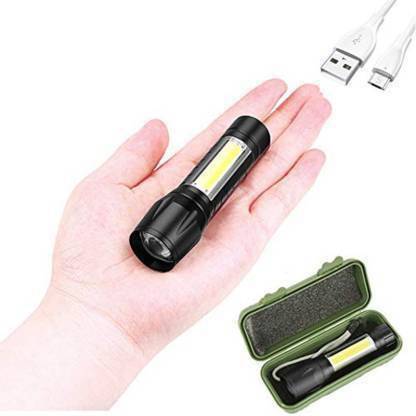 MHAX GRREN TORCH BOX Mini LED Flashlight, USB Rechargeable Zoomable lamp Torch