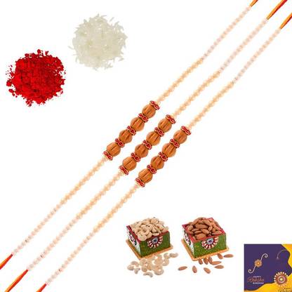 Yeomen YALWAR-M3-KB-11, 200 Gram Mixed Dry Fruit, 3 Rakhi, Roli, Chawal (rice) Combo