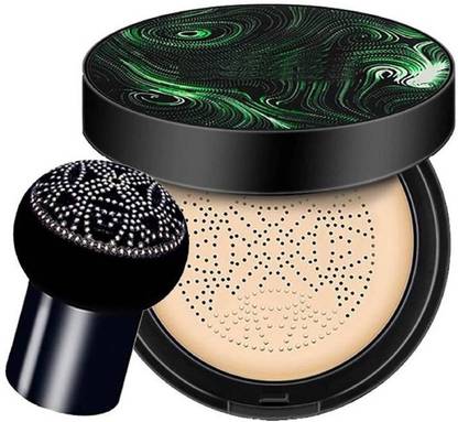 klaty Beauty Air Cushion Mushroom Long Lasting Creamy Liquid BB & CC Foundation for All Skin Foundation (Natural, 30 g) Foundation