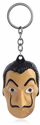 gtrp Money Heist Dali Mask Face Keychain Bella Ciao | La Casa De Papel Keychains Key Chain