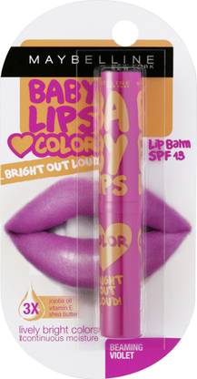 MAYBELLINE NEW YORK Baby lips Bright Out Loud Lip Balm Beaming Violet