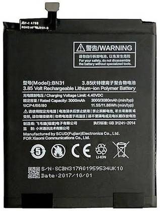 LIFON Mobile Battery For  Xiaomi Mi Redmi Y1 / Mi Redmi Y1 Lite
