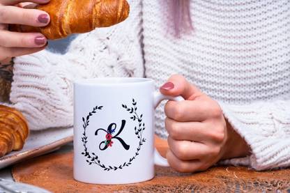 BM SALES mug of alphabet letter K mug Ceramic Coffee Mug