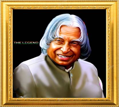 Bhawana Creation THE LEGEND- APJ ABDUL KALAM Digital Reprint 9 inch x 9 inch Painting