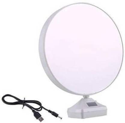 Oneclickshopping Round Magic Mirror Photo Frame with LED Lights for Valentine Gift to your love 8 inch Table