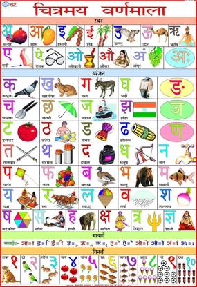 Hindi Alphabet for Children Paper Print