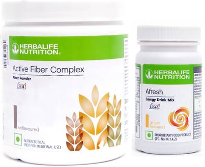 HERBALIFE ACTIVE FIBER COMPLEX +AFRESH GINGER SET OF 2 PCS Plant-Based Protein