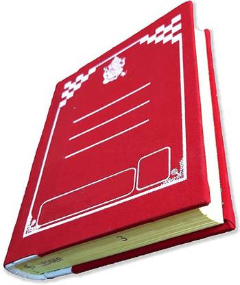 LRS Ledger Small Notebook Size - 375 Pages - Exceptional Quality Canvas Bound - 110 GSM Thick High Bright Ultra Smooth Paper - Super Heavy Quality Ledger 1-Part Ledger