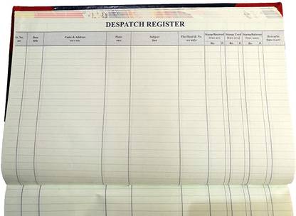 LRS Dispatch of Letter Record Register for Offices, Schools, Institutes, Hospitals etc. (125 Pages) Dispatch Register 34*21 CM - 70 GSM Ledger Paper - Beautifully Handcrafted 1-Part Register