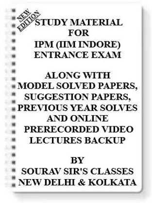 Study Material On Ipm (Iim Indore) Entrance Exam [pack Of 4 Books] With Model Question Papers + Topicwise Analysis + Mcq Questions