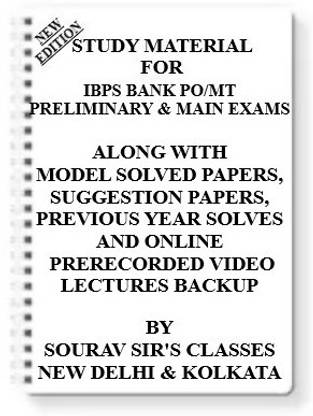 Study Material On Ibps Bank Po/mt Preliminary & Main Exams Exam [ Pack Of 4 Books ] With Model Question Papers + Topicwise Analysis + Mcq Questions+ Special Practice Set