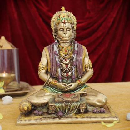 Kunti Craft Handcrafted Lord Hanuman Statue | Lord Hanuman Idol | Hanuman Murti | Hanuman Ji Murti | Bajrangbali Murti | Bajrangbali photo | Balaji Statue | Balaji | Balaji idol for Car Dashboard | Hanuman Idol | hanuman idol for Car Dashboard | Hanuman Asthadhatu Murti | Lord Hanuman Idol | Lord Hanuman Idol for Car Dashboard | Lord Hanuman Statue | Lord Hanuman Car Dahboard | Hanuman Ji Murti | Hanuman Ji Idol | Hanuman Ji Ki Murti in Showpieces & Figurines Decorative Showpiece  -  18 cm