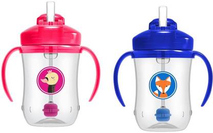 Dr Brown's Combo of Baby's First Drinking Cup with Straw & Natural Flow Baby's First Straw Cup