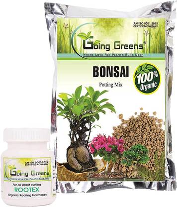 Going Greens Combo of Rootex, Rooting Harmone (25 gms) & 100% Organic Bonsai Potting Mixture