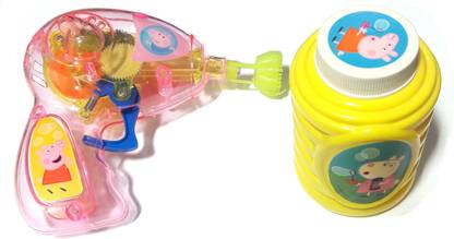 Peppa Pig Bubble Blaster Gun with Spinning Light Guns & Darts