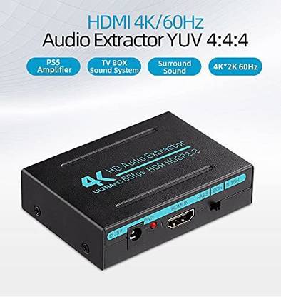 microware 4K HD HDMI 2.0 HDCP 2.2 Audio Extractor Splitter Adapter Durable Premium Media Streaming Device